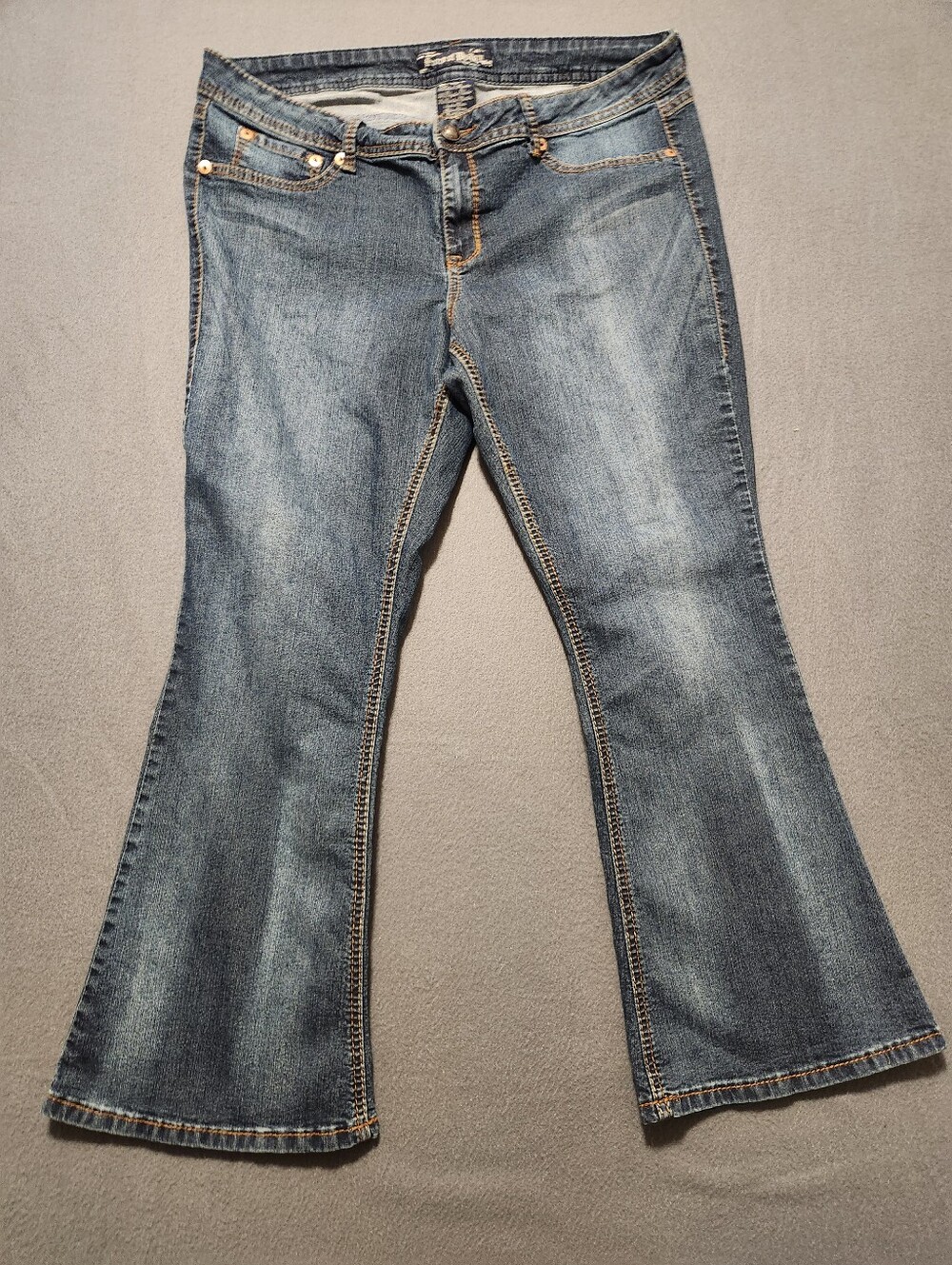 Source Of Wisdom Jeans Women Size 18 Blue Bootcut Stretch Mid Rise Plus Size
